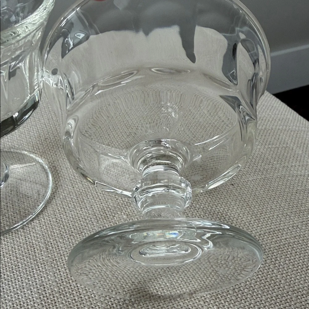 Set of 2 Clear Glass Dessert Coupes